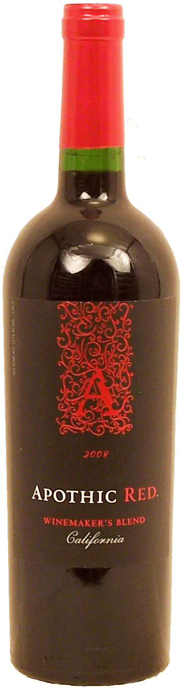 Apothic Red Winemaker's Blend blend of syrah, zinefandel, merlot wine of Medesto California, 13.1% alc. by vol. Full-Size Picture